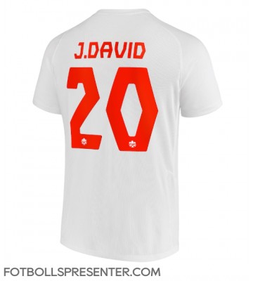 Kanada Jonathan David #20 Borta Matchtröja VM 2022 Kortärmad